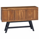 TV-bord med skuffe Naturfarvet 110 x 30 x 75 cm Massiv Teaktræ