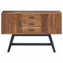 TV-bord med skuffe Naturfarvet 110 x 30 x 75 cm Massiv Teaktræ