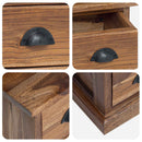 TV-bord med skuffe Naturfarvet 110 x 30 x 40 cm Massiv Teaktræ