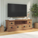 TV-bord med skuffe Naturfarvet 110 x 30 x 40 cm Massiv Teaktræ