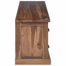 TV-bord med skuffe Naturfarvet 110 x 30 x 40 cm Massiv Teaktræ