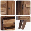 Sideboard Naturfarvet 100 x 30 x 68 cm Massiv Teaktræ