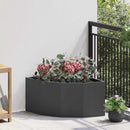 Hjørne Plantekasse Sort 60 x 60 x 35 cm Stål