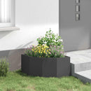 Hjørne Plantekasse Sort 60 x 60 x 35 cm Stål
