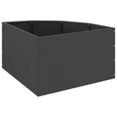 Hjørne Plantekasse Sort 60 x 60 x 35 cm Stål