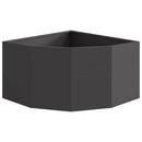 Hjørne Plantekasse Sort 60 x 60 x 35 cm Stål