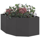 Hjørne Plantekasse Sort 60 x 60 x 35 cm Stål