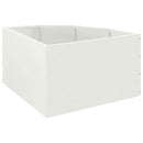 Hjørne Plantekasse Hvid 60 x 60 x 35 cm Stål