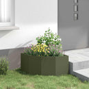Hjørne Plantekasse Olivengrøn 60 x 60 x 35 cm Stål