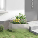 Hjørne Plantekasse Sølv 60 x 60 x 35 cm Rustfrit stål