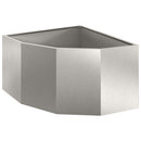 Hjørne Plantekasse Sølv 60 x 60 x 35 cm Rustfrit stål
