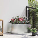 Hjørne Plantekasse Sølv 60 x 60 x 35 cm Galvaniseret stål