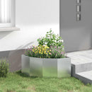 Hjørne Plantekasse Sølv 60 x 60 x 35 cm Galvaniseret stål