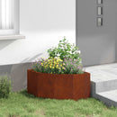 Hjørne Plantekasse Rusten 60 x 60 x 35 cm Forvitret stål