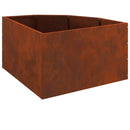 Hjørne Plantekasse Rusten 60 x 60 x 35 cm Forvitret stål