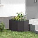 Hjørne Plantekasse Sort 45 x 45 x 35 cm Stål