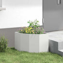 Hjørne Plantekasse Hvid 45 x 45 x 35 cm Stål