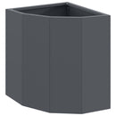 Hjørne Plantekasse Antracit 30 x 30 x 35 cm Stål