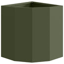 Hjørne Plantekasse Olivengrøn 30 x 30 x 35 cm Stål