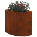 Hjørne Plantekasse Rusten 30 x 30 x 35 cm Forvitret stål