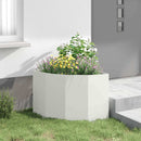 Hjørne Plantekasse Hvid 60 x 60 x 50 cm Stål
