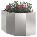 Hjørne Plantekasse Sølv 60 x 60 x 50 cm Rustfrit stål