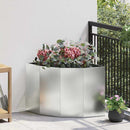 Hjørne Plantekasse Sølv 60 x 60 x 50 cm Galvaniseret stål