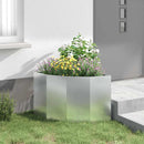 Hjørne Plantekasse Sølv 60 x 60 x 50 cm Galvaniseret stål
