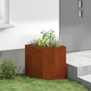 Hjørne Plantekasse Rusten 45 x 45 x 50 cm Forvitret stål
