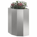 Hjørne Plantekasse Sølv 30 x 30 x 50 cm Rustfrit stål