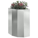 Hjørne Plantekasse Sølv 30 x 30 x 50 cm Galvaniseret stål