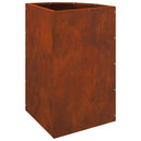 Hjørne Plantekasse Rusten 30 x 30 x 50 cm Forvitret stål