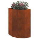Hjørne Plantekasse Rusten 30 x 30 x 50 cm Forvitret stål