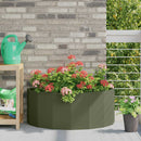 Plantekasse Oliven grøn 90 x 45 x 35 cm Stål