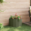 Plantekasse Oliven grøn 60 x 30 x 35 cm Stål