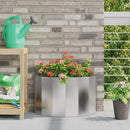 Plantekasse Sølv 60 x 30 x 35 cm Rustfrit stål
