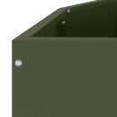 Plantekasse Oliven grøn 120 x 60 x 50 cm Stål