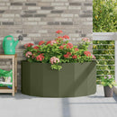Plantekasse Oliven grøn 120 x 60 x 50 cm Stål