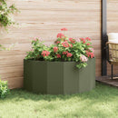 Plantekasse Oliven grøn 120 x 60 x 50 cm Stål