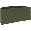 Plantekasse Oliven grøn 120 x 60 x 50 cm Stål