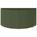 Plantekasse Oliven grøn 120 x 60 x 50 cm Stål