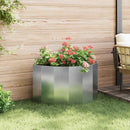 Plantekasse Sølv 90 x 45 x 50 cm Galvaniseret stål - Xlshop.dk