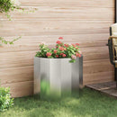 Plantekasse Sølv 60 x 30 x 50 cm Rustfrit stål - Xlshop.dk