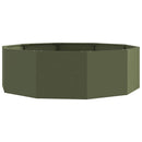 Plantekasse Oliven grøn 120 x 120 x 35 cm Stål