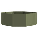Plantekasse Oliven grøn 120 x 120 x 35 cm Stål
