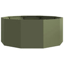 Plantekasse Oliven grøn 90 x 90 x 35 cm Stål