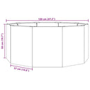 Plantekasse Hvid 120 x 120 x 50 cm Stål