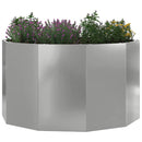 Plantekasse Sølv 90 x 90 x 50 cm Galvaniseret stål