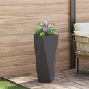 Plantekasse 2 pcs Sort 30 x 30 x 75 cm Stål