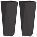 Plantekasse 2 pcs Sort 30 x 30 x 75 cm Stål